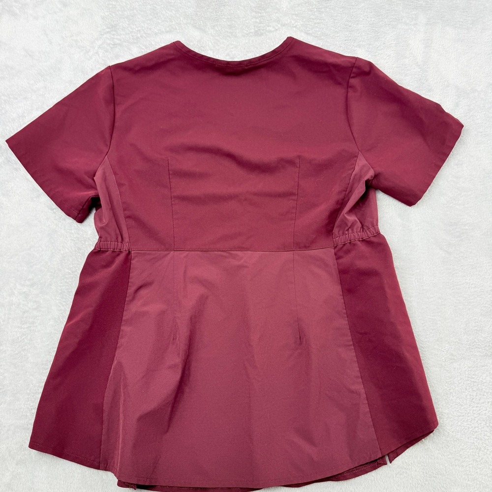FIGS Maternity Technical Scrub Set Size XL / L Burgundy Jogger V-Neck Medical - Picture 14 of 16